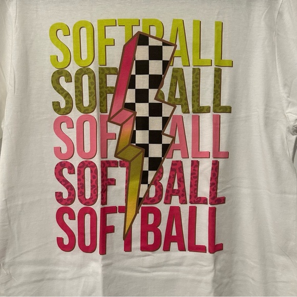 Retro Design Softball Graphic T-Shirt - Picture 2 of 5